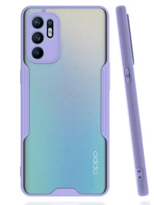 Newface Oppo Reno 6 Kılıf Platin Silikon - Lila