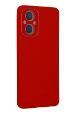 Newface Oppo Reno 7 Lite Kılıf Lansman Glass Kapak - Kırmızı - Görsel 3