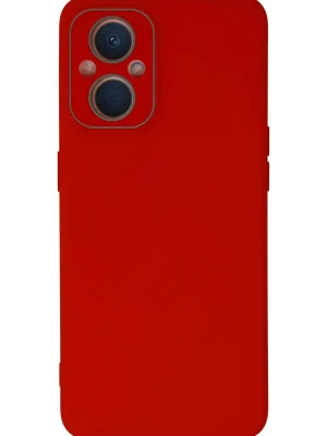 Newface Oppo Reno 7 Lite Kılıf Lansman Glass Kapak - Kırmızı