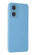 Newface Oppo Reno 7 Lite Kılıf Lansman Glass Kapak - Mavi - Görsel 3