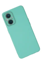 Newface Oppo Reno 7 Lite Kılıf Lansman Glass Kapak - Turkuaz - Görsel 3