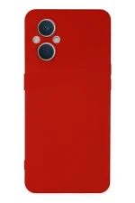 Newface Oppo Reno 7 Lite Kılıf Nano içi Kadife Silikon - Kırmızı