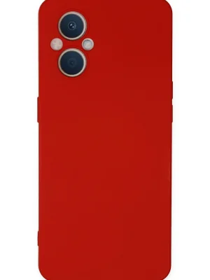 Newface Oppo Reno 7 Lite Kılıf Nano içi Kadife Silikon - Kırmızı