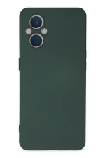 Newface Oppo Reno 7 Lite Kılıf Nano içi Kadife Silikon - Koyu Yeşil