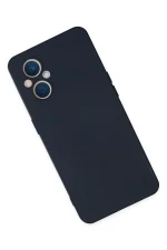 Newface Oppo Reno 7 Lite Kılıf Nano içi Kadife Silikon - Lacivert - Görsel 2