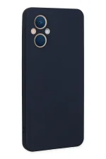 Newface Oppo Reno 7 Lite Kılıf Nano içi Kadife Silikon - Lacivert - Görsel 3