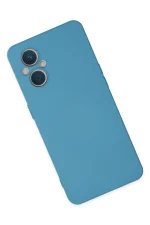 Newface Oppo Reno 7 Lite Kılıf Nano içi Kadife Silikon - Mavi - Görsel 2