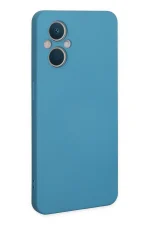 Newface Oppo Reno 7 Lite Kılıf Nano içi Kadife Silikon - Mavi - Görsel 3