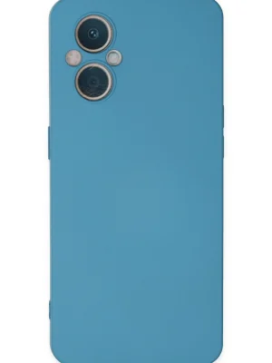 Newface Oppo Reno 7 Lite Kılıf Nano içi Kadife Silikon - Mavi
