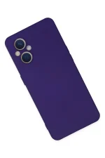 Newface Oppo Reno 7 Lite Kılıf Nano içi Kadife Silikon - Mor - Görsel 2