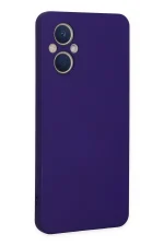 Newface Oppo Reno 7 Lite Kılıf Nano içi Kadife Silikon - Mor - Görsel 3