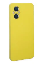 Newface Oppo Reno 7 Lite Kılıf Nano içi Kadife Silikon - Sarı - Görsel 3