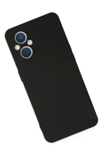 Newface Oppo Reno 7 Lite Kılıf Nano içi Kadife Silikon - Siyah - Görsel 2