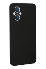 Newface Oppo Reno 7 Lite Kılıf Nano içi Kadife Silikon - Siyah - Görsel 3