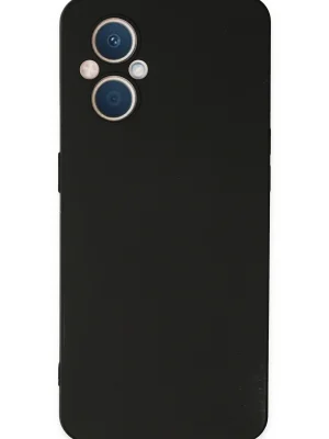 Newface Oppo Reno 7 Lite Kılıf Nano içi Kadife Silikon - Siyah