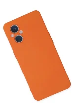 Newface Oppo Reno 7 Lite Kılıf Nano içi Kadife Silikon - Turuncu - Görsel 2