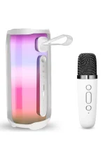 Newface Pluse 5 Mikrofonlu RGB Kablosuz Hoparlör - Beyaz