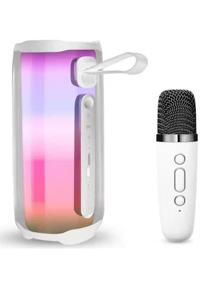 Newface Pluse 5 Mikrofonlu RGB Kablosuz Hoparlör - Beyaz