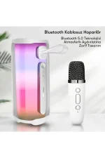 Newface Pluse 5 Mikrofonlu RGB Kablosuz Hoparlör - Siyah - Görsel 4