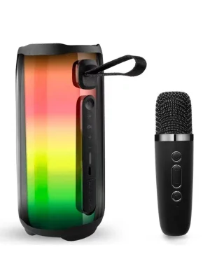 Newface Pluse 5 Mikrofonlu RGB Kablosuz Hoparlör - Siyah