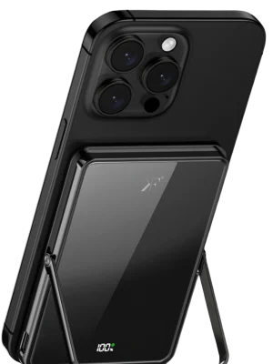 Newface PW580 5.000 mAh 20W Type-C 15W Kablosuz Şarj 3W Saat Şarj ve 5W Kulaklık Şarj Destekli PD Hızlı Şarj Magsafe Powerbank - Siyah