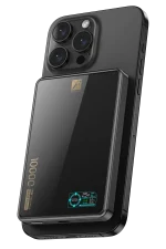 Newface PW598 10.000 mAh Dijital Göstergeli 20W Type-C ve 15W Kablosuz Şarj PD Hızlı Şarj Magsafe Powerbank - Siyah