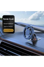 Newface Q38 Ayarlanabilir Yapışkanlı Manyetik Magsafe Araç Tutucu - Siyah - Görsel 2