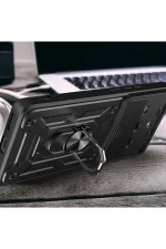 Newface Realme 11 Pro Kılıf Pars Lens Yüzüklü Silikon - Lacivert - Görsel 3