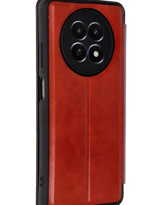 Newface Realme 12 5G Kılıf Flip Cover - Kırmızı