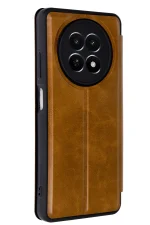 Newface Realme 12 5G Kılıf Flip Cover - Taba