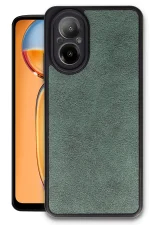 Newface Realme 12 Lite Kılıf Aras Deri Kapak - Koyu Yeşil