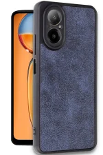 Newface Realme 12 Lite Kılıf Aras Deri Kapak - Lacivert - Görsel 2