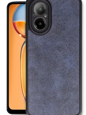 Newface Realme 12 Lite Kılıf Aras Deri Kapak - Lacivert