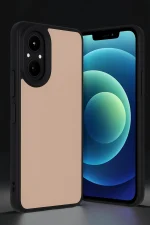 Newface Realme 12 Lite Kılıf Aras Deri Kapak - Pudra - Görsel 2