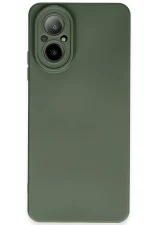 Newface Realme 12 Lite Kılıf Nano içi Kadife Silikon - Koyu Yeşil
