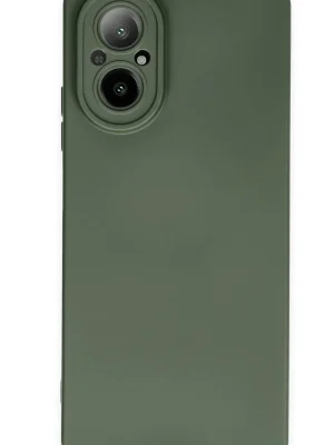 Newface Realme 12 Lite Kılıf Nano içi Kadife Silikon - Koyu Yeşil