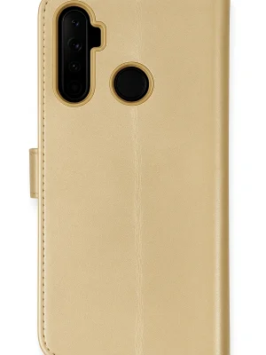 Newface Realme 6i Kılıf Trend S Plus Kapaklı Kılıf - Gold