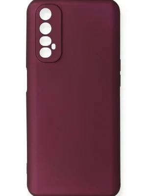 Newface Realme 7 Kılıf First Silikon - Mürdüm