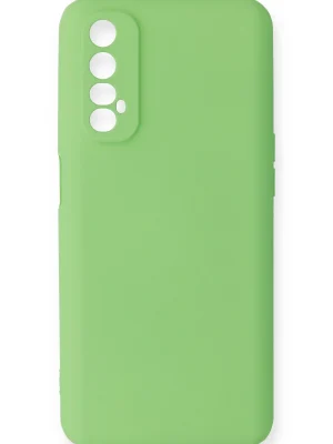 Newface Realme 7 Kılıf First Silikon - Yeşil