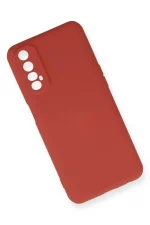 Newface Realme 7 Kılıf Nano içi Kadife Silikon - Kiremit - Görsel 3