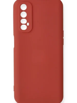 Newface Realme 7 Kılıf Nano içi Kadife Silikon - Kiremit