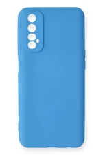 Newface Realme 7 Kılıf Nano içi Kadife Silikon - Mavi