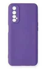Newface Realme 7 Kılıf Nano içi Kadife Silikon - Mor