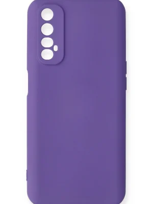 Newface Realme 7 Kılıf Nano içi Kadife Silikon - Mor