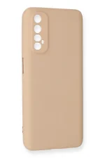 Newface Realme 7 Kılıf Nano içi Kadife Silikon - Pudra - Görsel 2
