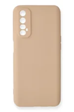 Newface Realme 7 Kılıf Nano içi Kadife Silikon - Pudra