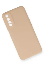 Newface Realme 7 Kılıf Nano içi Kadife Silikon - Pudra - Görsel 3