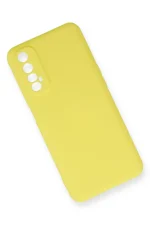 Newface Realme 7 Kılıf Nano içi Kadife Silikon - Sarı - Görsel 3