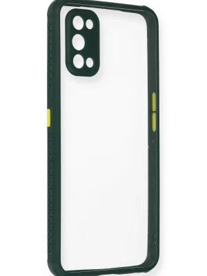 Newface Realme 7 Pro Kılıf Miami Şeffaf Silikon - Koyu Yeşil