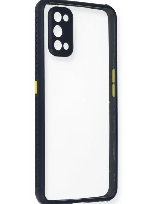 Newface Realme 7 Pro Kılıf Miami Şeffaf Silikon - Lacivert